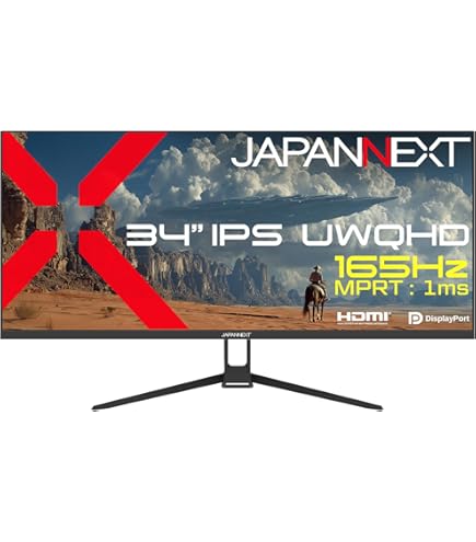 JAPANNEXT34″ UWQHD 曲面モニター USB-C給電 多機能モデル Amazon.co.jp: JAPANNEXT 34インチ モニター UWQHD 3440 x 1440 IPS